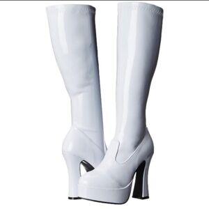 White  Platform Boots